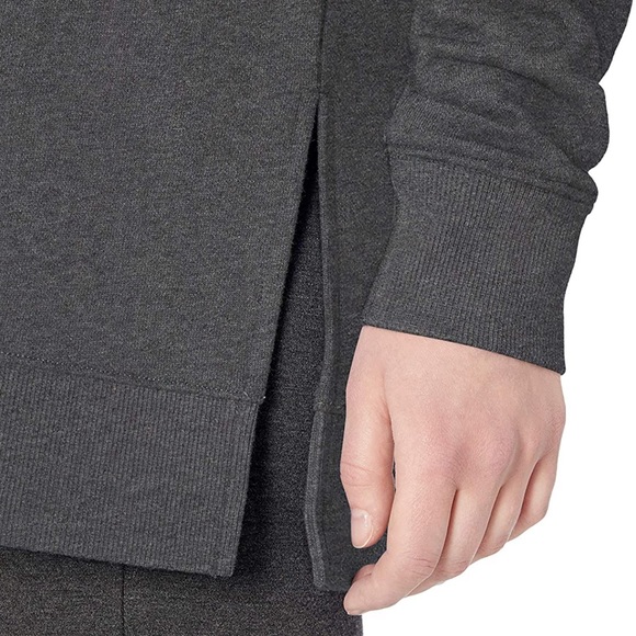 Open-Neck Fleece Tunic Sweatshirt - Picture 3 of 6